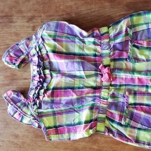 2B real plaid romper size 3t